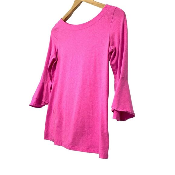 Lily Pulitzer Fontaine Vibrant Pink Ruffle Sleeve Top XS - Picture 4 of 10